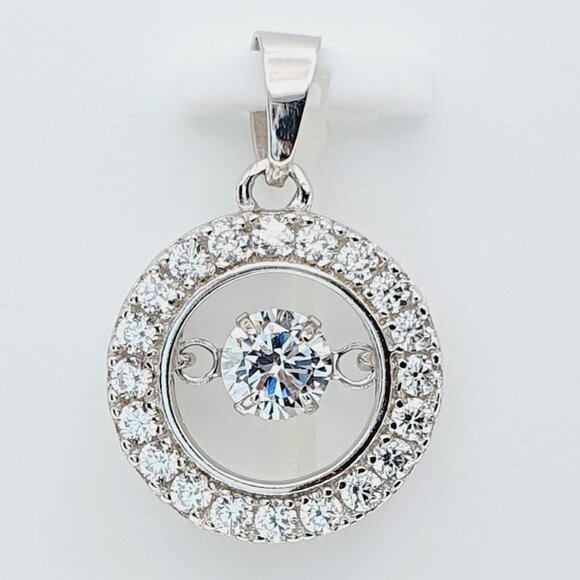 "#925 Sterling Silver Cubic Zircon Pendant for Women/Girls, US925P1124 - Picture 8 of 10